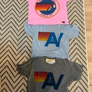 Bundle won’t last long !! Aviator NationTees - Pink, Light Blue, Charcoal